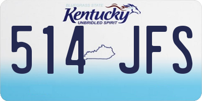 KY license plate 514JFS
