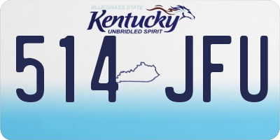 KY license plate 514JFU