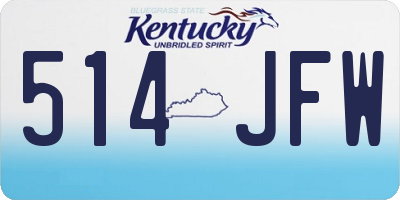 KY license plate 514JFW