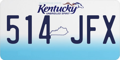 KY license plate 514JFX