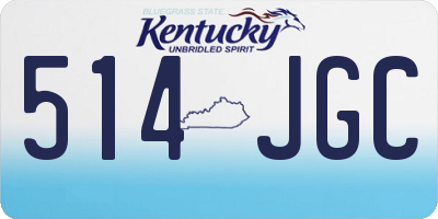 KY license plate 514JGC