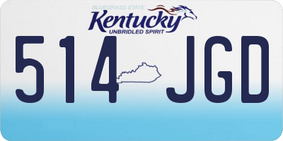KY license plate 514JGD