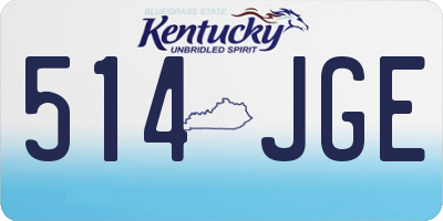 KY license plate 514JGE