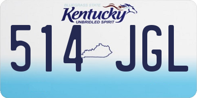 KY license plate 514JGL