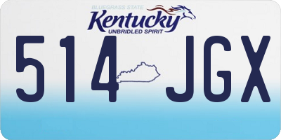 KY license plate 514JGX