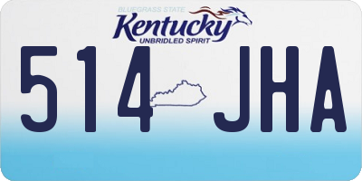 KY license plate 514JHA