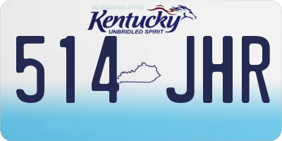 KY license plate 514JHR