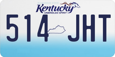KY license plate 514JHT