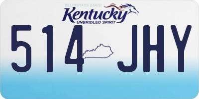 KY license plate 514JHY