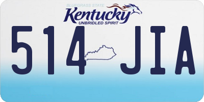 KY license plate 514JIA