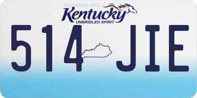 KY license plate 514JIE