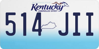 KY license plate 514JII