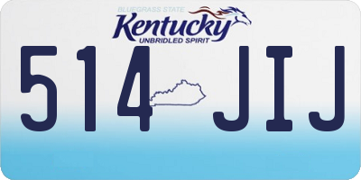 KY license plate 514JIJ