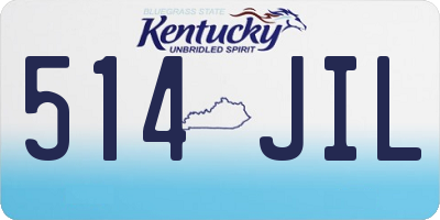 KY license plate 514JIL