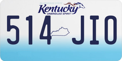 KY license plate 514JIO