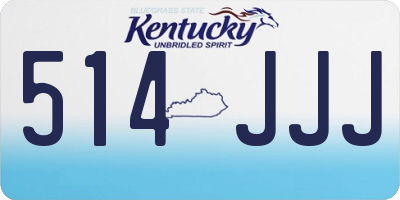 KY license plate 514JJJ