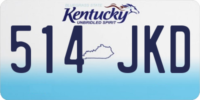 KY license plate 514JKD
