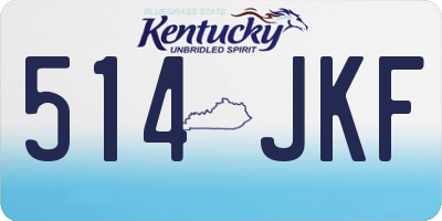 KY license plate 514JKF