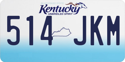 KY license plate 514JKM