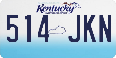 KY license plate 514JKN