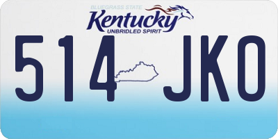 KY license plate 514JKO