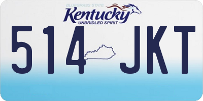 KY license plate 514JKT