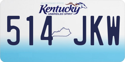 KY license plate 514JKW