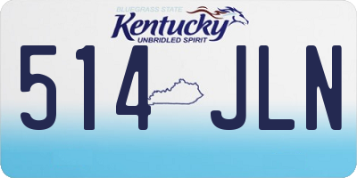 KY license plate 514JLN