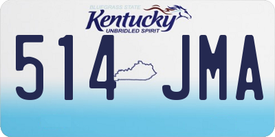 KY license plate 514JMA