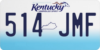 KY license plate 514JMF