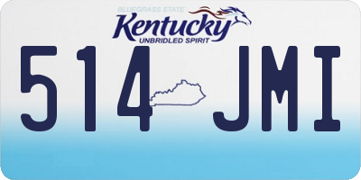 KY license plate 514JMI