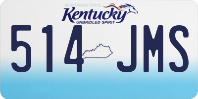 KY license plate 514JMS