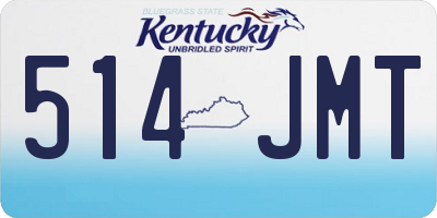 KY license plate 514JMT