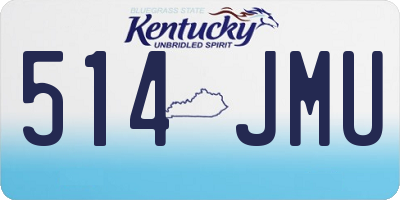 KY license plate 514JMU