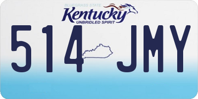 KY license plate 514JMY