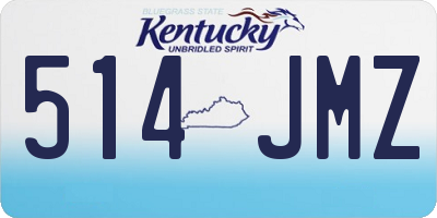 KY license plate 514JMZ
