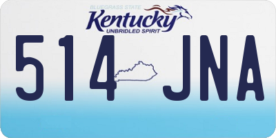 KY license plate 514JNA