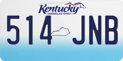 KY license plate 514JNB