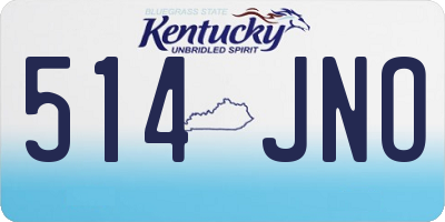 KY license plate 514JNO