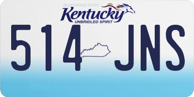 KY license plate 514JNS