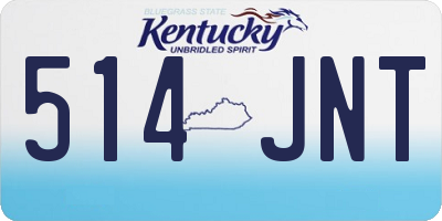 KY license plate 514JNT