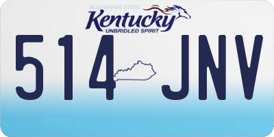 KY license plate 514JNV
