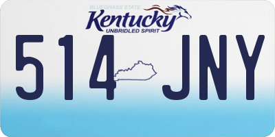 KY license plate 514JNY