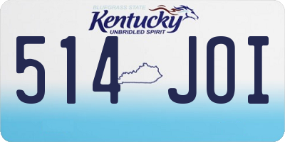 KY license plate 514JOI