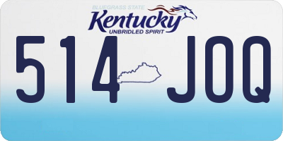 KY license plate 514JOQ