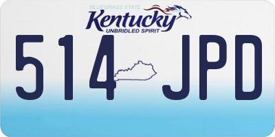 KY license plate 514JPD