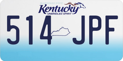 KY license plate 514JPF