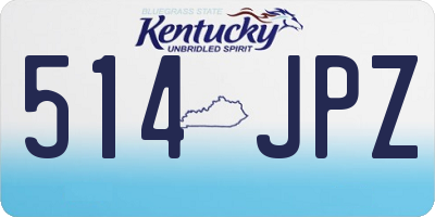 KY license plate 514JPZ