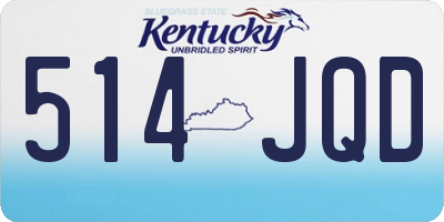 KY license plate 514JQD