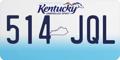 KY license plate 514JQL